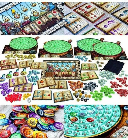 Schmidt Spiele Charlatans de Bescastel board game box with colorful illustration, measuring 30x8x30 cm, in a playful design.