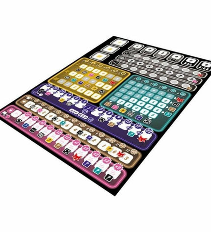 Schmidt Spiele Très Futé: À la puissance trois board game with colorful game pieces and box, suitable for family gameplay.