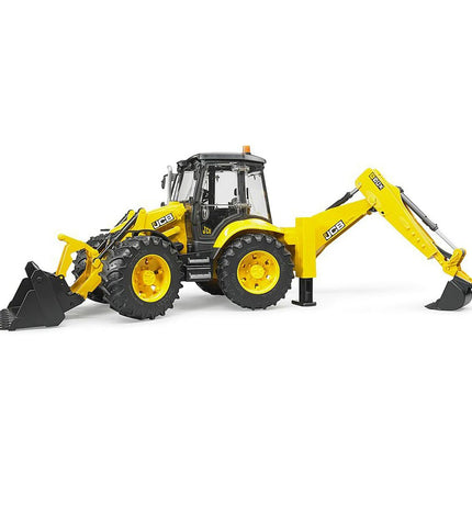Bruder toy excavator construction vehicle with detailed design, suitable for children's play and imaginative building activities.
