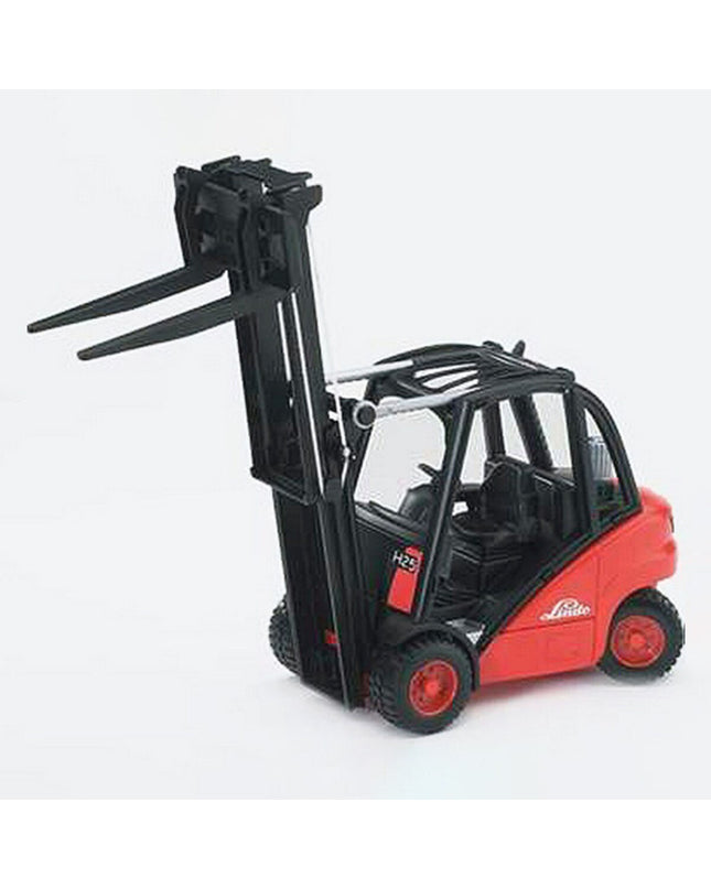 Bruder openbare werken vorkheftruck toy, detailed plastic construction vehicle for children, measuring 29x9x22 cm.