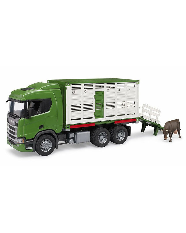 Bruder Scania Super 560R Groen toy truck, 53x18x26 cm, detailed miniature vehicle for children's play and collection.