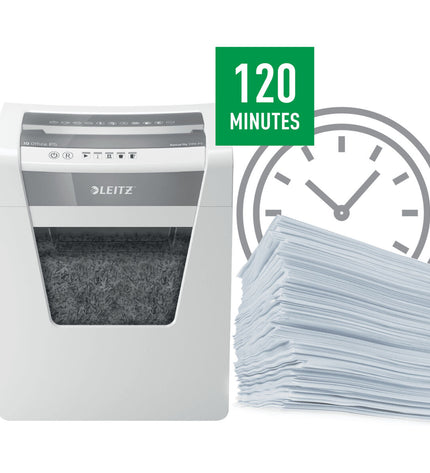Leitz Microsnippers paper shredder for office use, compact electronic office accessory with cutting blades.