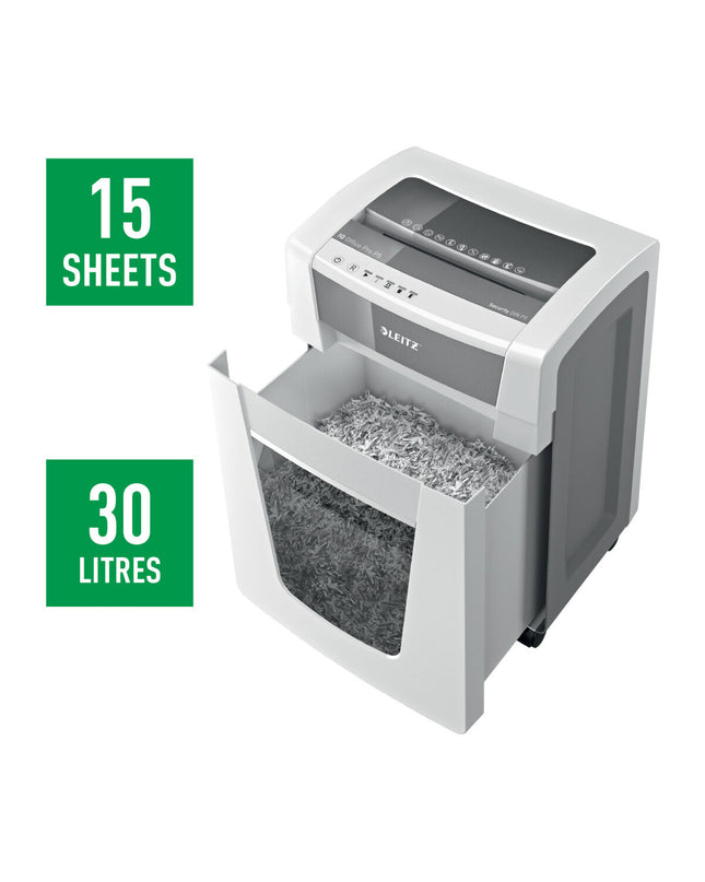 Leitz Office Pro P5 paper shredder Microsnippers, office electronics, compact office paper shredder with Leitz IQ 30 L capacity