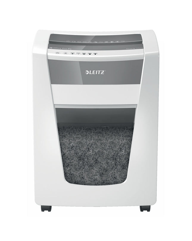 Leitz Office Pro P4 paper shredder, Leitz IQ 30 L, office electronics and stationery for secure document disposal.