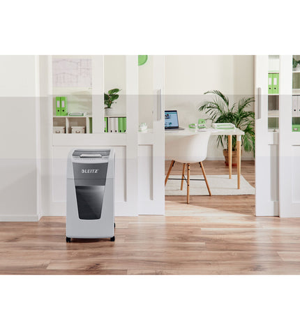 Leitz IQ 300 Autofeed paper shredder with 60L bin, office electronics for secure document disposal in office environment