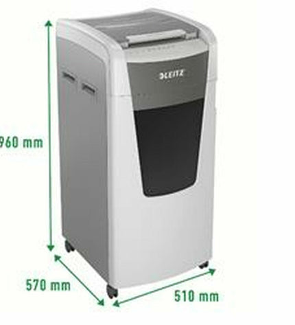 Leitz IQ 600 Pro Autofeed paper shredder in black with 60-liter capacity, office electronics for secure document disposal