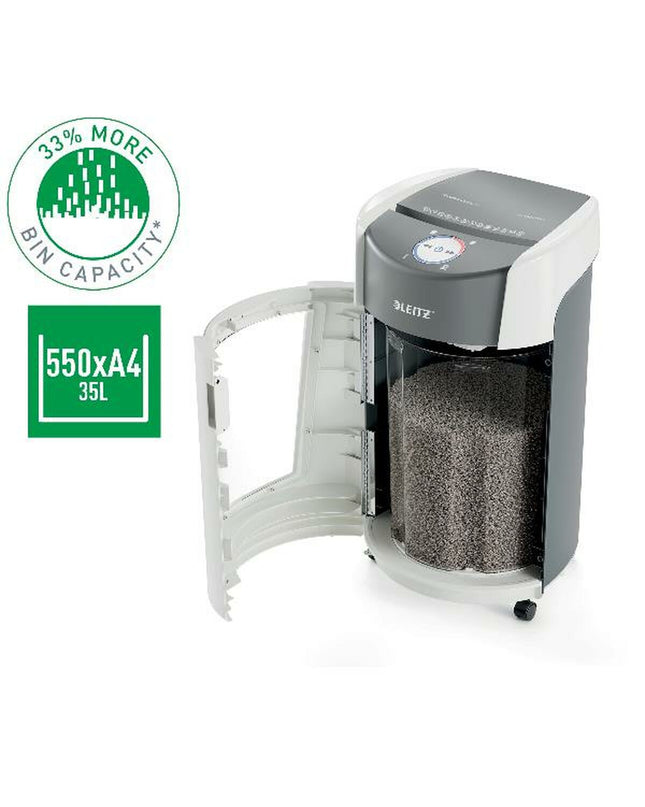 Rexel 83600000 paper shredder for office use, compact electronic office equipment with safety features and a sleek design.