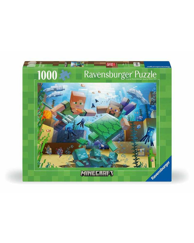 Ravensburger 1000-piece jigsaw puzzle in progress, featuring colorful landscape image, perfect for puzzle enthusiasts.