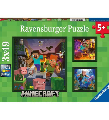 Ravensburger puzzle featuring colorful landscape image, perfect for challenging brain teasers and family fun.