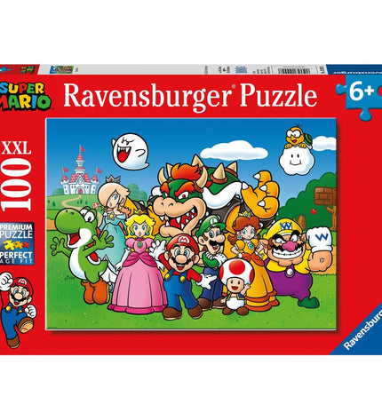 Ravensburger 100-piece puzzle for kids, colorful jigsaw game with vibrant images, ideal for children’s brain teasers and entertainment.