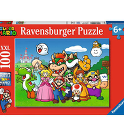 Ravensburger 100-piece puzzle featuring colorful artwork, suitable for children and adults, part of Ravensburger's puzzles and brain teasers.