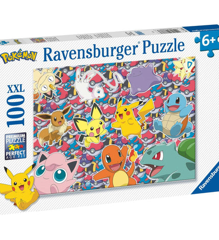 Ravensburger 100-piece puzzle, colorful cardboard jigsaw with vibrant image, ideal for children and puzzle enthusiasts.