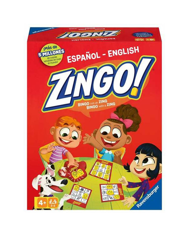 Ravensburger board game with colorful game pieces and box, ideal for family fun and strategic play.