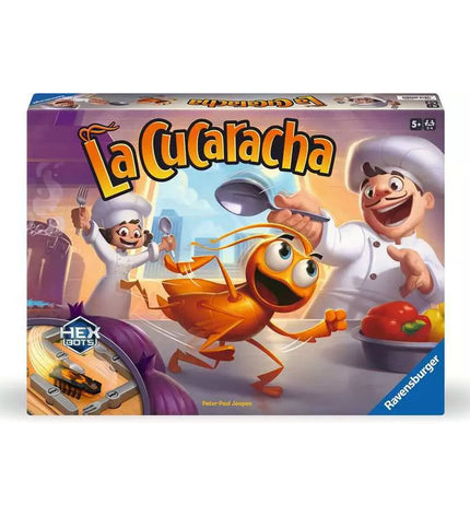 Ravensburger board game with colorful game pieces and box, perfect for family fun and interactive gameplay.