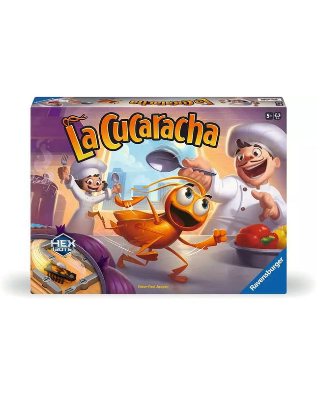 Ravensburger board game with colorful game pieces and box, perfect for family fun and interactive gameplay.