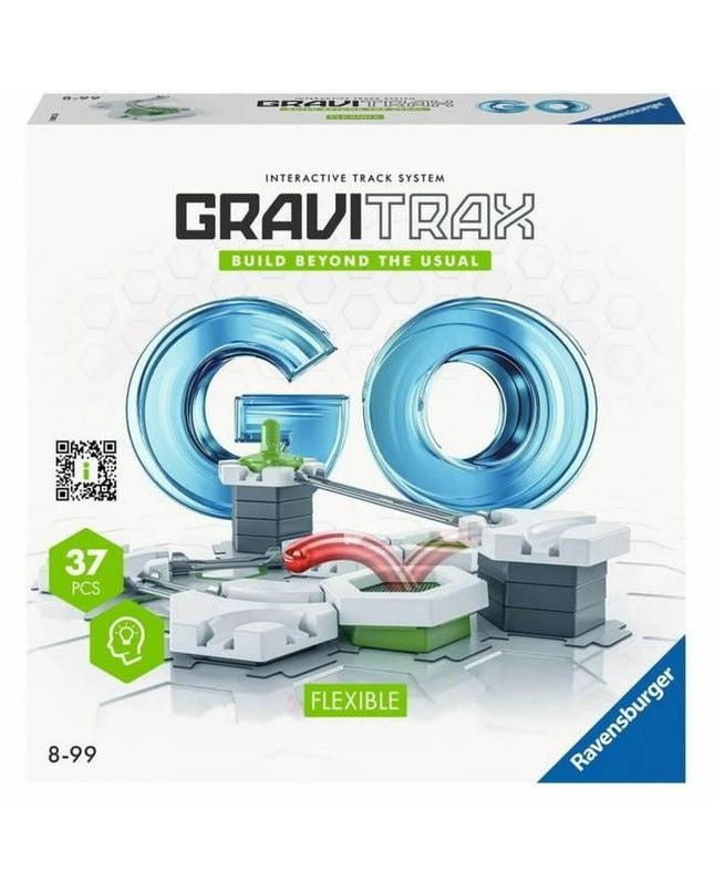 Ravensburger Gravitrax GO Flexible toy game set with colorful track pieces and connectors for creating marble runs.