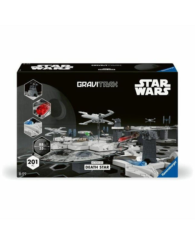 Ravensburger Gravitrax Star Wars set toy with colorful race track pieces and Star Wars-themed accessories for creative play