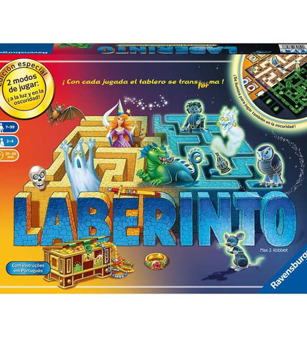 Ravensburger board game with colorful pieces and game box, ideal for family fun and strategic play.