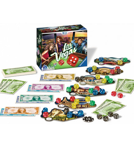 Ravensburger Las Vegas board game in French, featuring colorful game board and playing pieces for family fun.