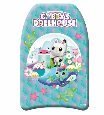 Colorbaby Gabby's Dollhouse surfplank for watersports, 43.5 x 28.5 x 4 cm, blue and pink design, suitable for outdoor water activities.