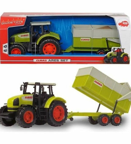 Dickie Toys Speelgoedtractor from the Cars Ares Set featuring colorful toy construction vehicles and accessories.