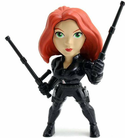 Capitán América Civil War Black Widow action figure, 10 cm tall, detailed Marvel superhero toy, in fighting stance.