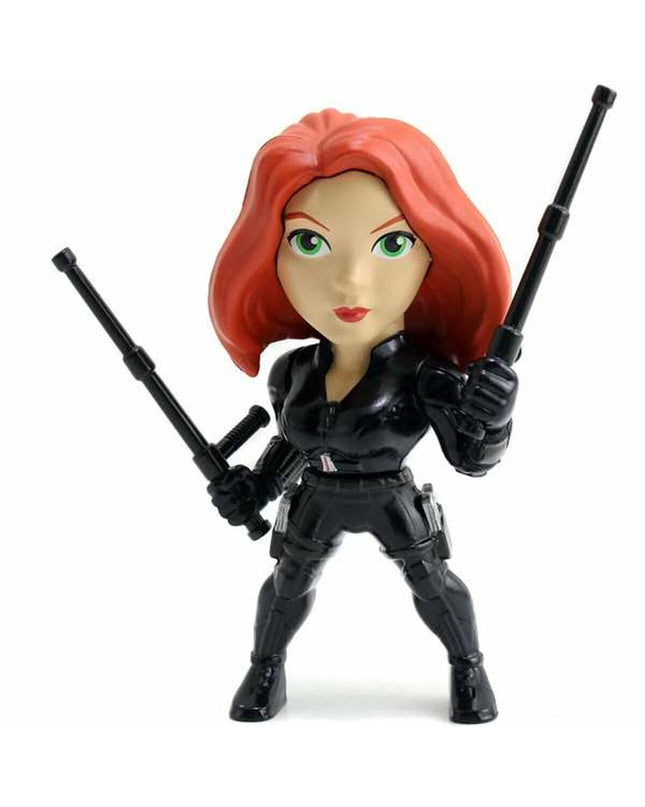 Capitán América Civil War Black Widow action figure, 10 cm tall, detailed Marvel superhero toy, in fighting stance.