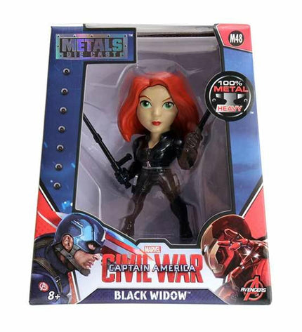 10 cm Black Widow action figure from Capitán América Civil War series, detailed superhero toy for play and collection.