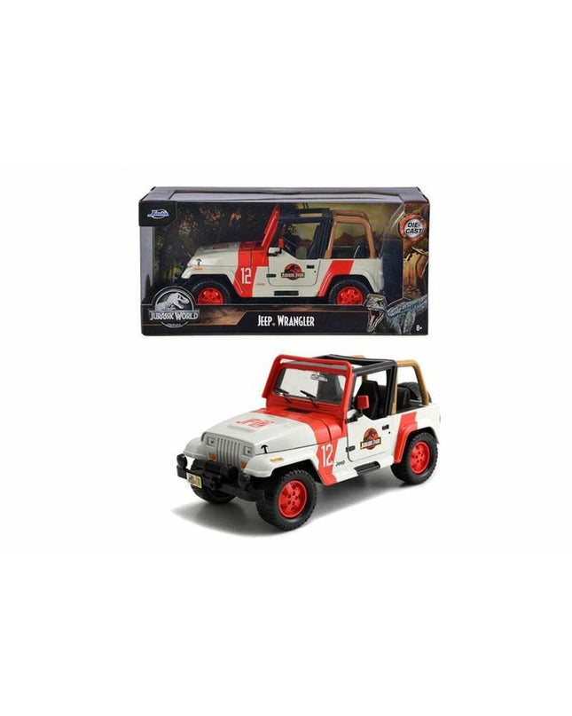 Jurassic Park themed Jeep Wrangler toy, 19 cm, detailed plastic vehicle from the Jurassic Park toy and games vehicle collection.