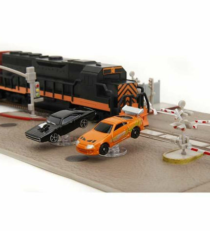 Smoby toy train set with colorful train tracks and cars, perfect for children's play and imaginative train adventures.