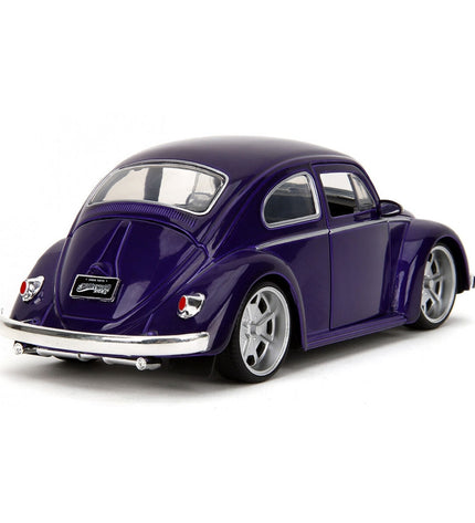 Purple Wednesday Volkswagen toy car, a small plastic vehicle from the speelgoed en games voertuigen collection, suitable for children.