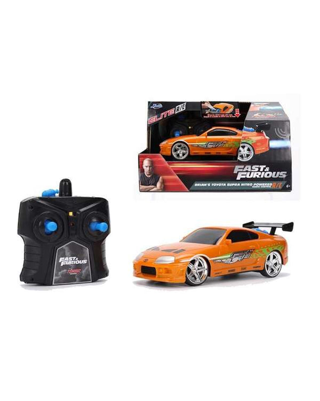 Smoby police car toy with remote control, detailed plastic vehicle for kids’ play, featuring police markings and realistic design.