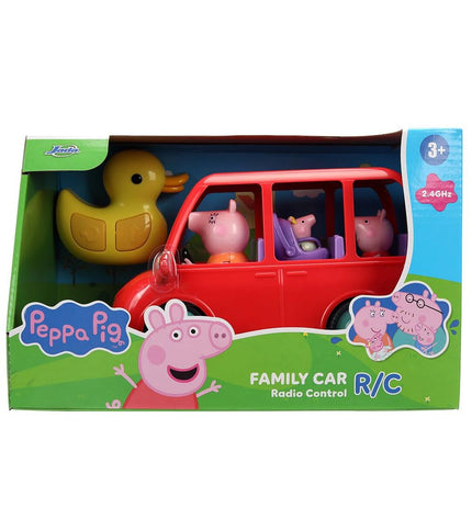 Pink Smoby police car remote control toy, 17 cm long, featuring detailed police vehicle design for children’s play.