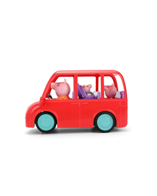 Pink Smoby remote control police car toy, 17 cm long, designed for children, with detailed police vehicle features.