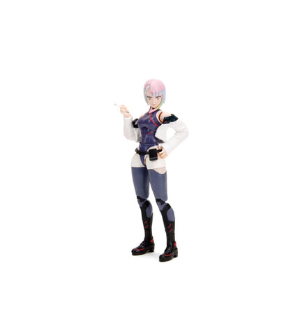 Jada Cyber Punk Lucy action figure, 15 cm, detailed toy doll from the Speelgoed en games collection, with vibrant cyberpunk costume.