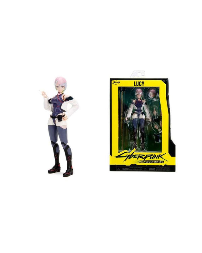 Jada Cyber Punk Lucy action figure, 15 cm tall, with colorful futuristic costume and accessories, part of toy and action figure collection.