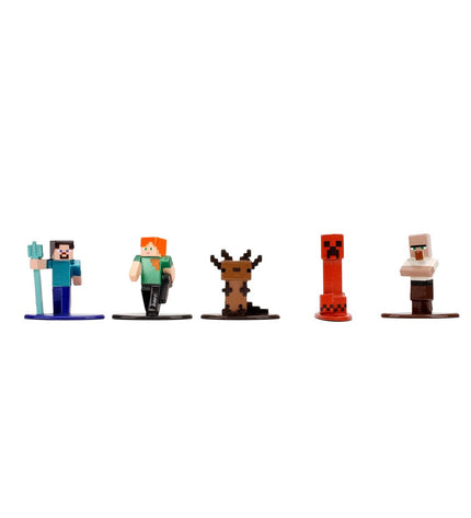 Minecraft Poppen Set featuring colorful action figures and accessories from the popular Minecraft toy and game collection.