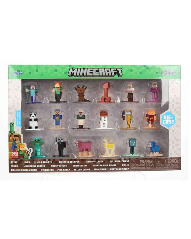 Minecraft Poppen Set featuring themed action figures and accessories from the popular Minecraft toy and game collection.