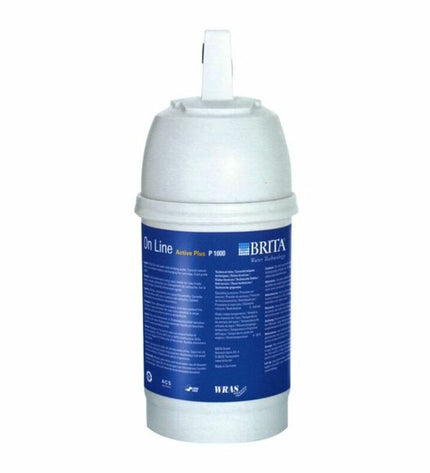Brita filter for faucet, kitchen water filter cartridge, designed for Brita pitchers and filtration systems.