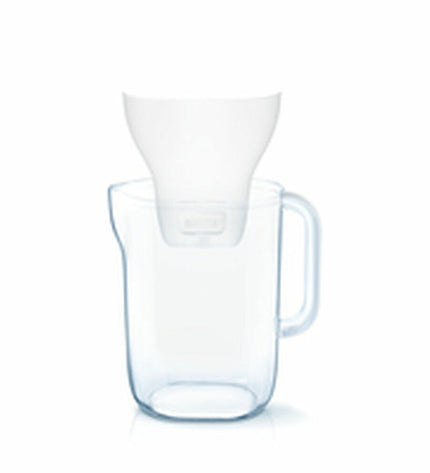 Brita Style gray water kettle with filter, 2.4L, designed for kitchen use, featuring a sleek gray design and built-in filtration system.