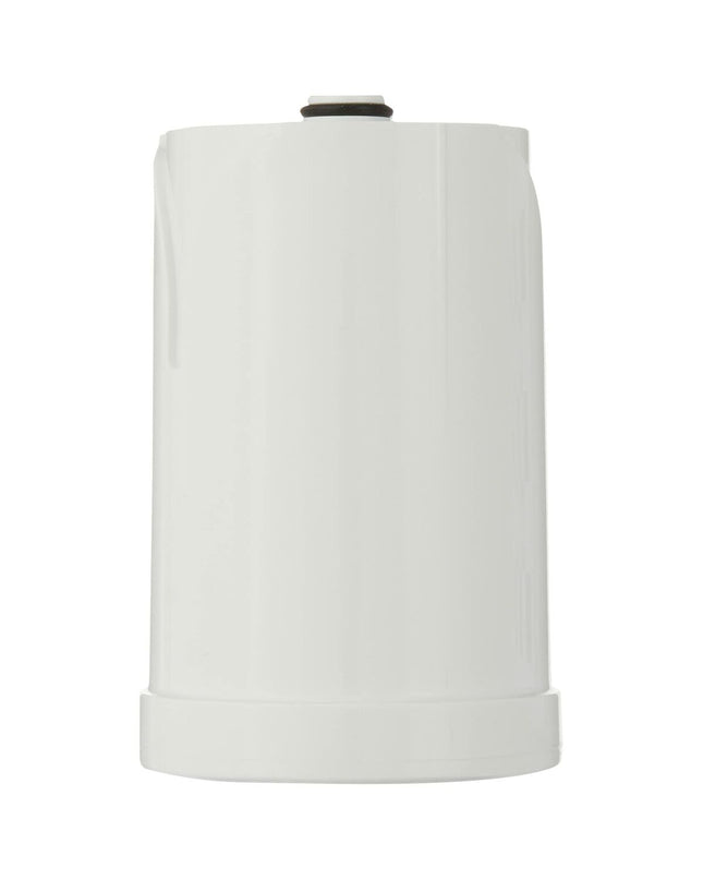 Brita ON TAP V-MF water filter attached to kitchen tap, providing filtered drinking water in a home kitchen setting.