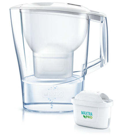 Brita Maxtra Pro multicolour transparent water jug with filter, 2.4L capacity, for household drinking water.