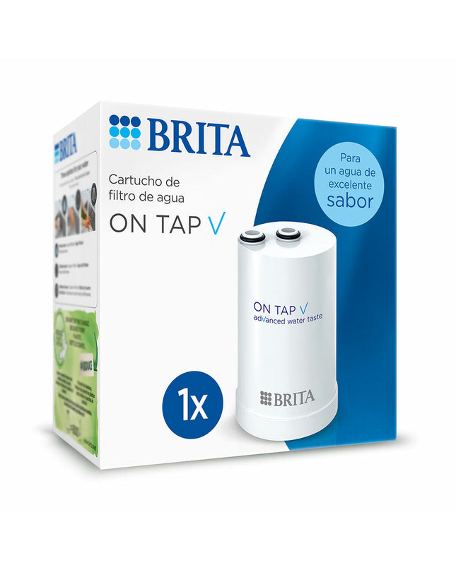 Brita water filter for kitchen tap, filter cartridge for clean drinking water in household kitchen setup