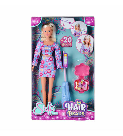 Simba Hair Beads action figure toy with colorful beads for hair styling, part of Simba's poppen en actiefiguren speelgoed collectie.