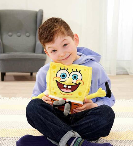 Soft Spongebob plush toy, 35 cm, featuring bright yellow sponge character from the popular cartoon, perfect for cuddling.
