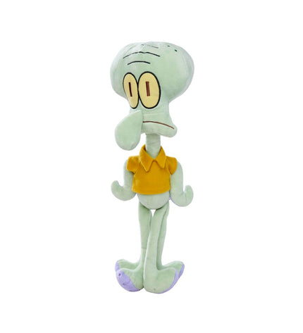 Soft Spongebob and Calamardo plush toys, 35 cm, featuring detailed character designs from Spongebob.