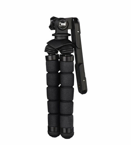 Hama draagbaar statief for photography and video cameras, compact and portable with adjustable legs for stable shots.
