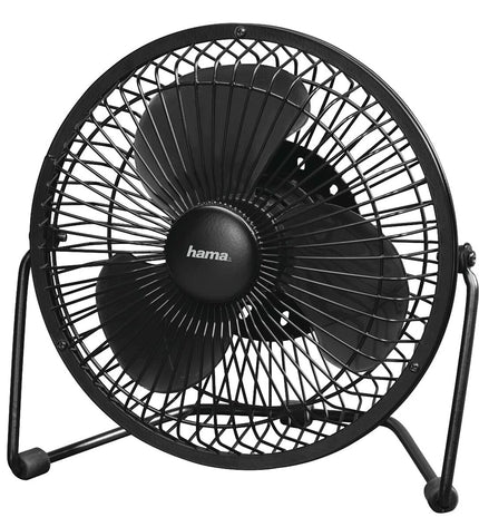 Hama Tafelventilator in wit en zwart, draagbare ventilator for huis en koken, compact design for cooling airflow