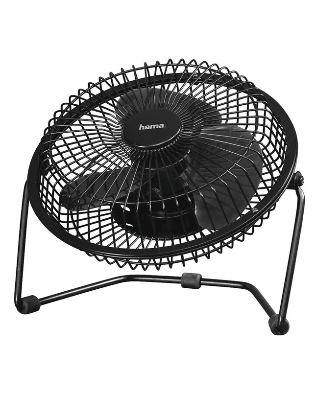 Hama Tafelventilator in wit en zwart, draagbare tafelventilator for huis en koken, compact airconditioning tool