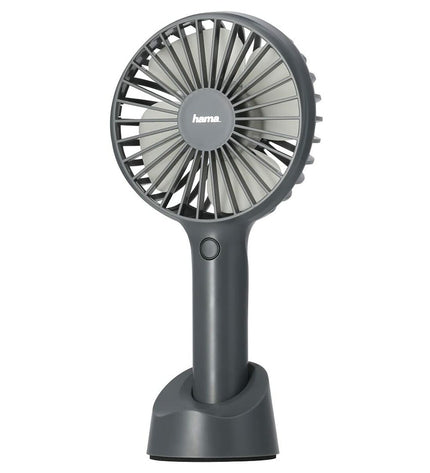 Hama Tafelventilator in grijs, draagbare airconditioning unit for home use, with adjustable blades and compact design.